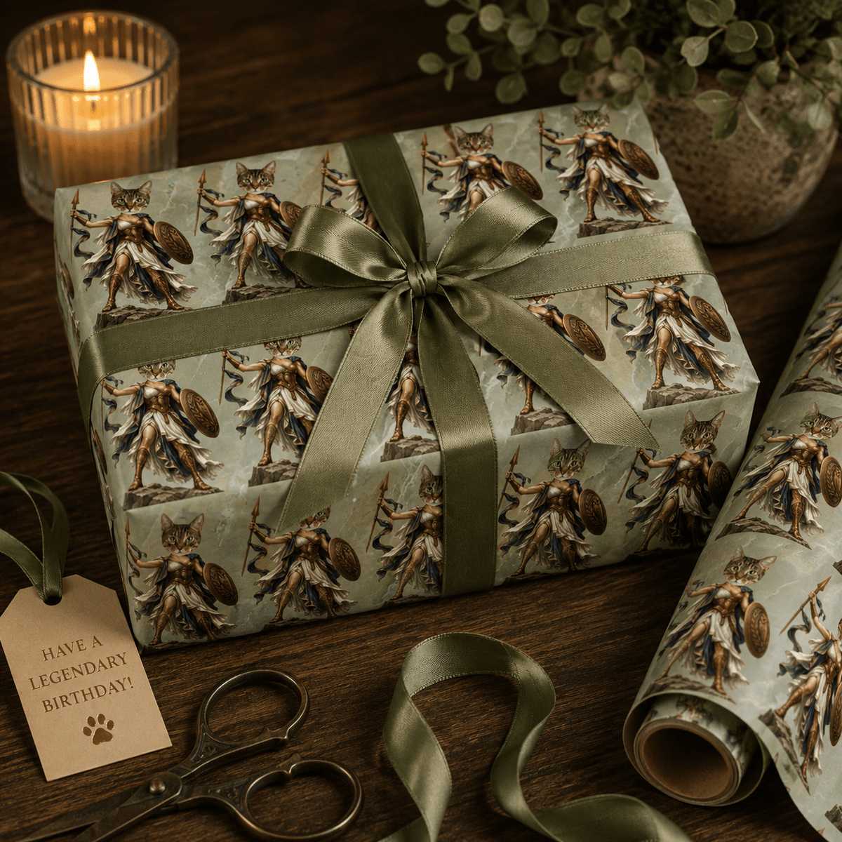 Personalized Athena Wrapping Paper | Custom Gift Wrap
