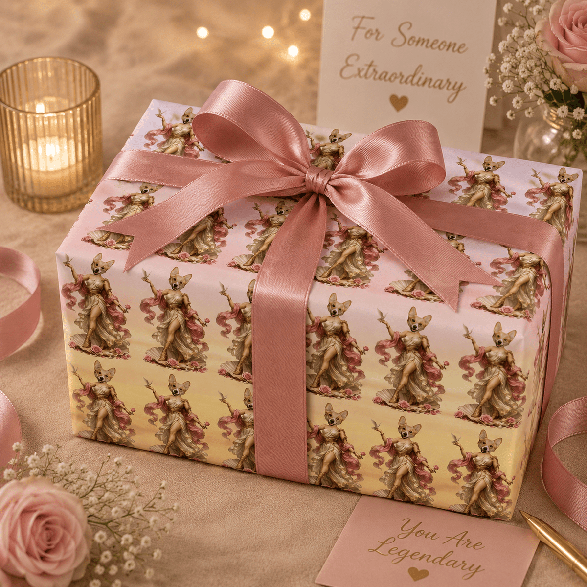 Personalized Aphrodite Wrapping Paper | Custom Gift Wrap