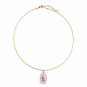 Pink Quartz Charm Necklace