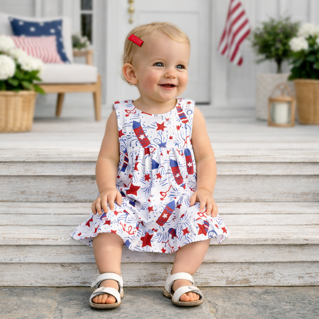 4th Of July Sleeveless Twirl Dress