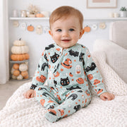Halloween Pumpkin-pals Bamboo Zipper Romper