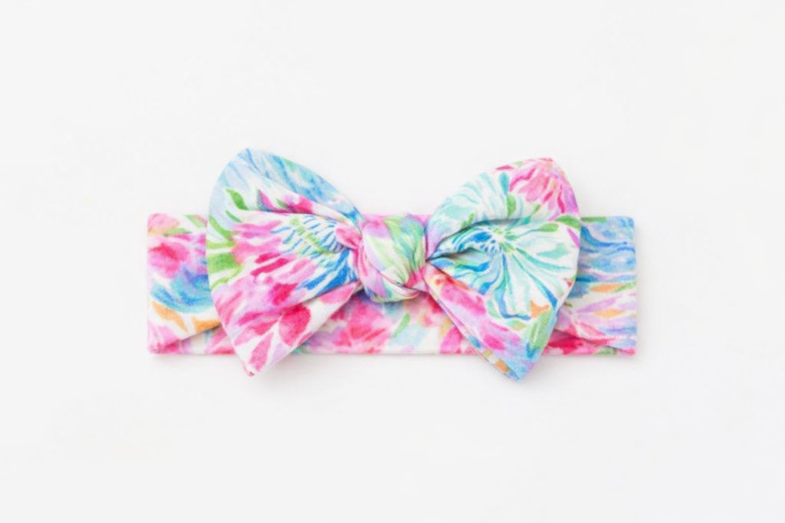 Neon Floral Bamboo Bow