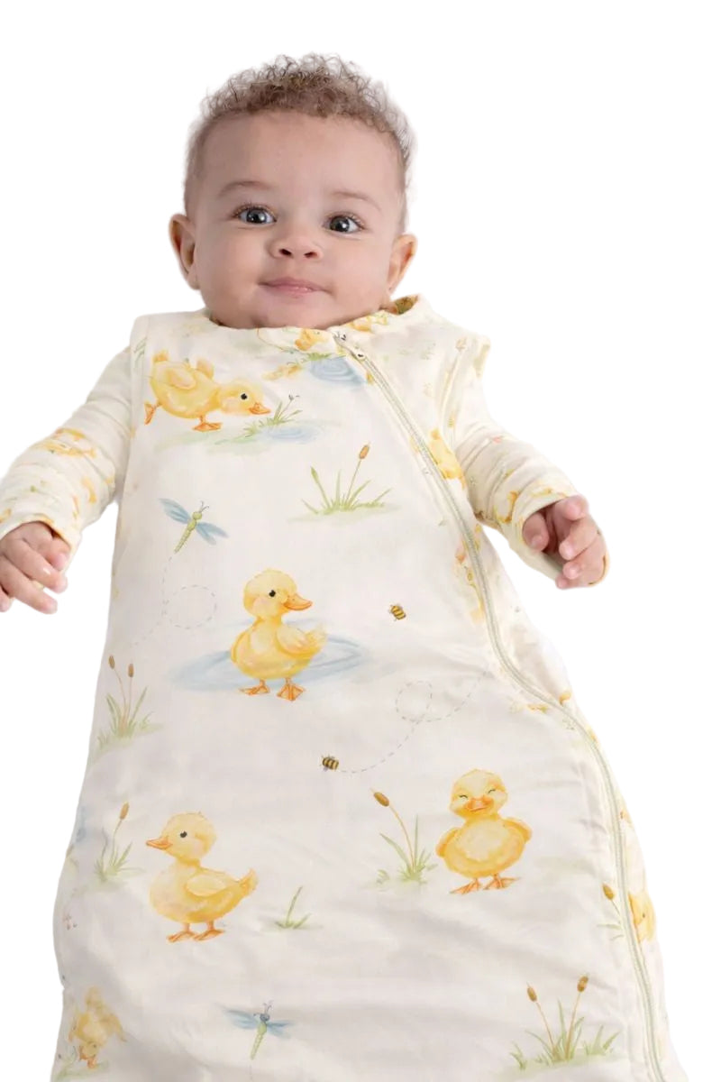 My First Waddle Bamboo Sleep Sacks- Duck Print Double Zip
