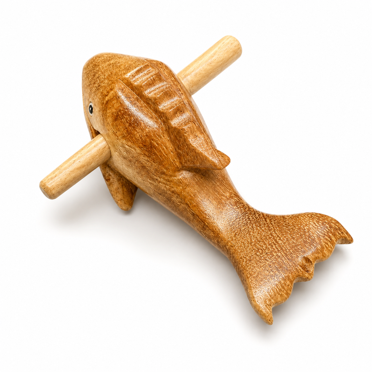 4" Wooden Musical Whistle Dolphin Percussion Instrument