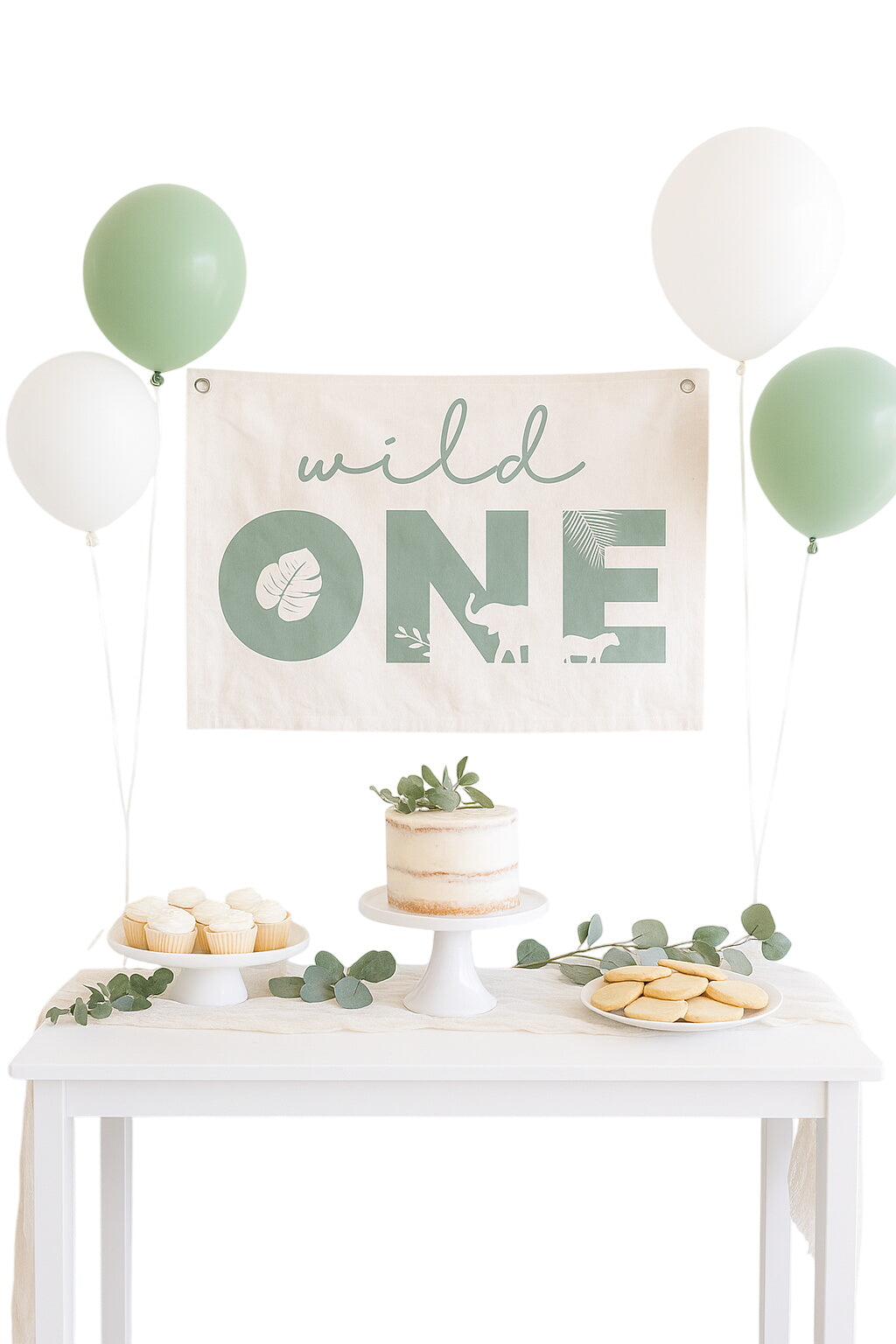 Wild One First Birthday Canvas Banner - Jungle Theme