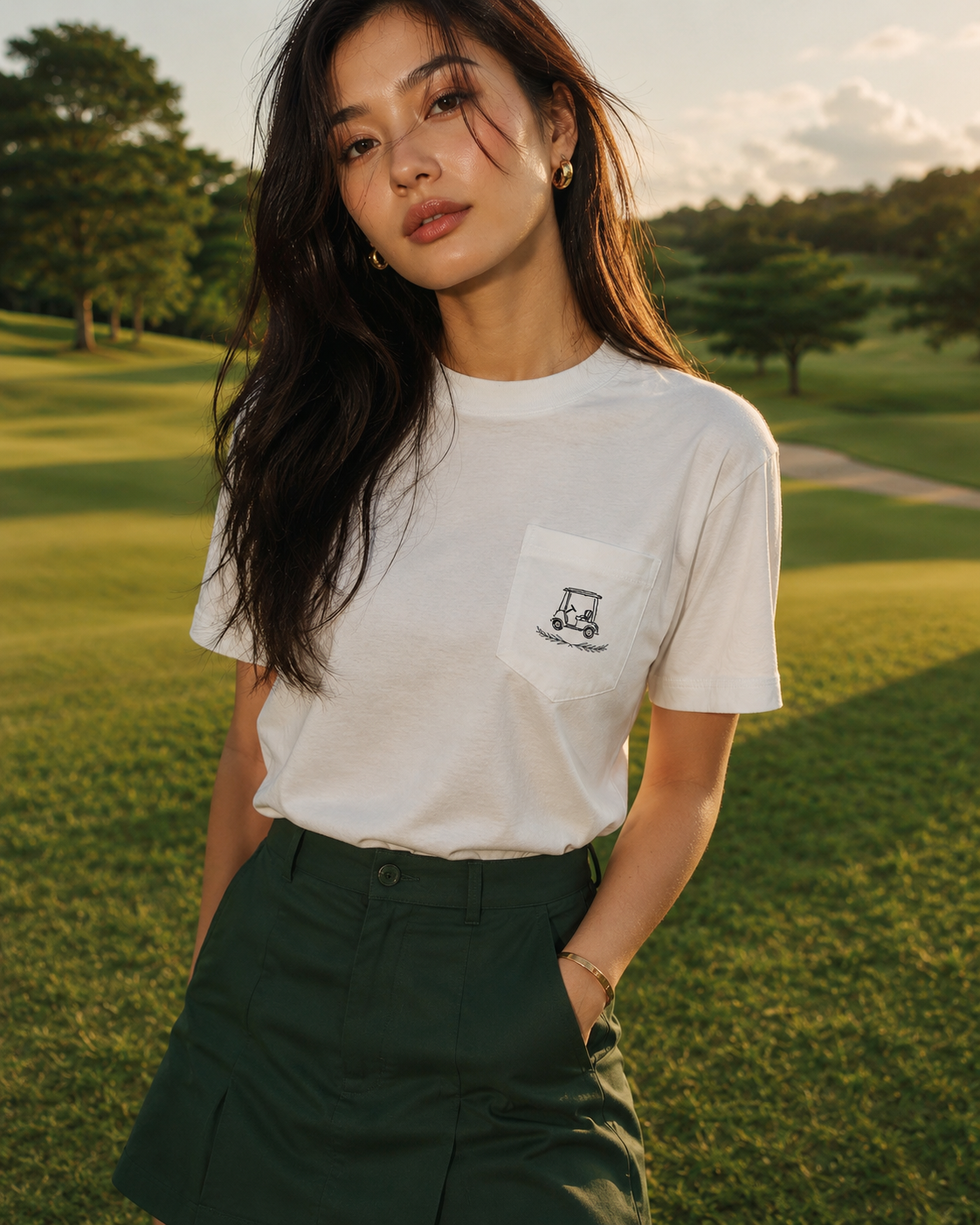 Minimal Golf Cart Pocket Tee