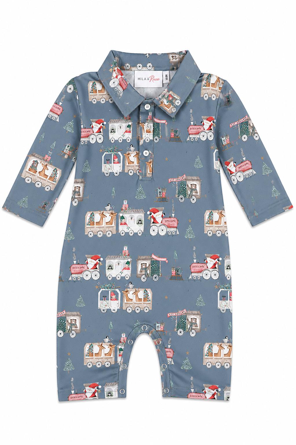 North Pole Express L/s Polo One-piece