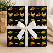 Personalized Comic Birthday Wrapping Paper | Custom Gift Wrap