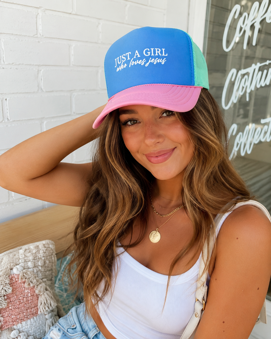 Just A Girl Who Loves Jesus Multi-trucker Hat