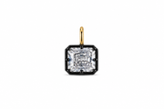 Georgian Bezel Emerald Cut Charm