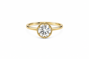 Round Cut Bezel Ring
