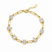 Sophia Cz Paperclip Bracelet