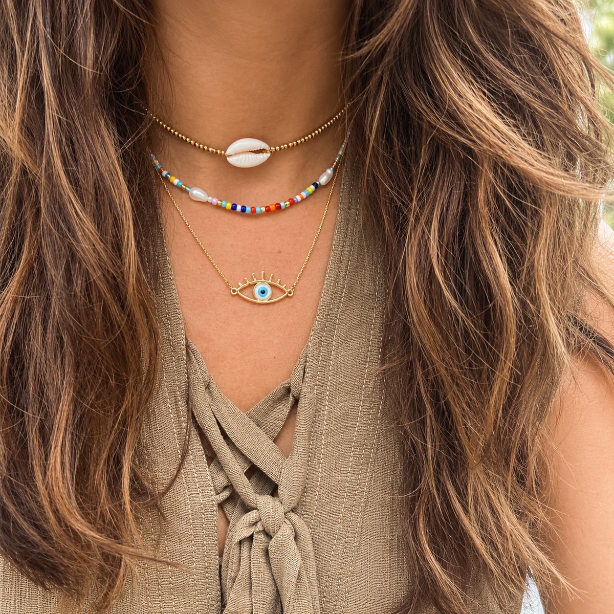 Cowrie Shell Choker