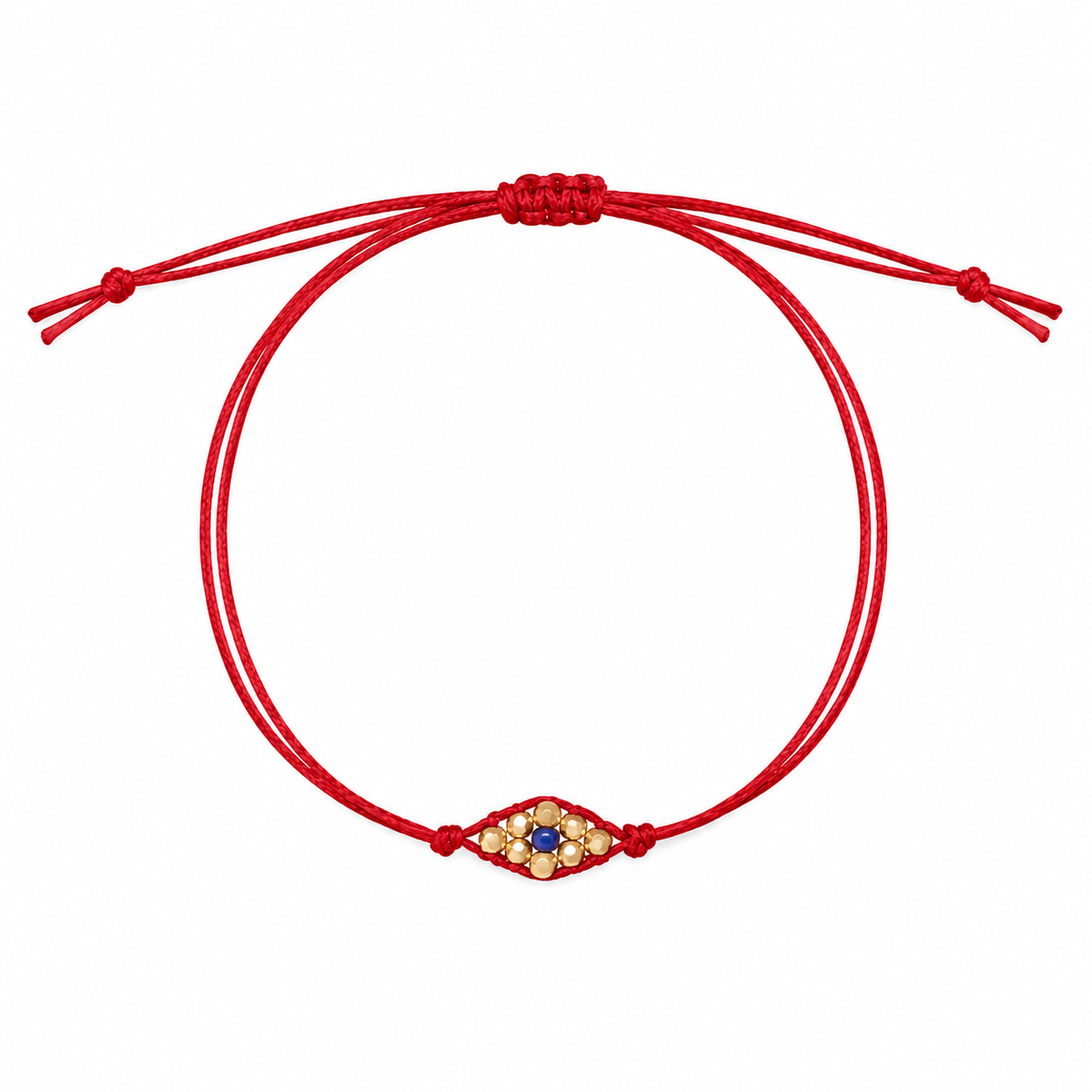 Red Sterling Silver Evil Eye Bracelet