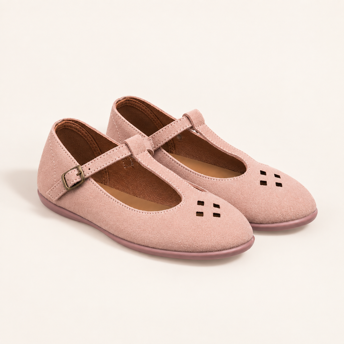 Suede Tbar Rose