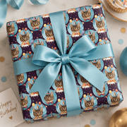 Personalized Birthday Hats Celebration Wrapping Paper | Custom Gift Wrap