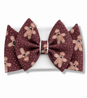 Christmas Gingerbread Headwrap Bow