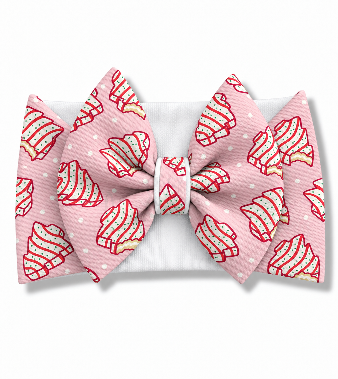 Christmas Tree Cakes Headwrap Bow