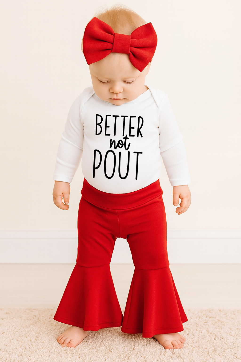 Red Baby Bell Bottoms