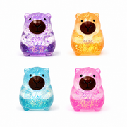 12 Pc Glitter Capybara Squishy Toys Display – Kids Party Favors & Prizes