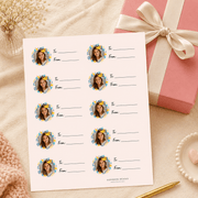 Personalized Sloth Celebration Gift Tag Sticker Sheet