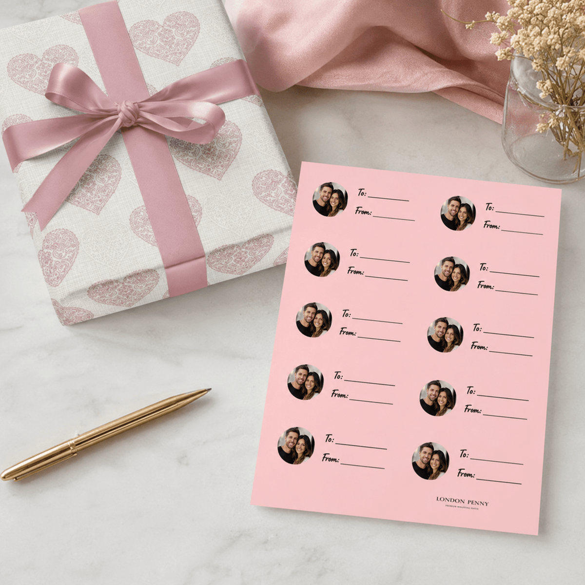 Personalized Simple Circle Gift Tag Sticker Sheet