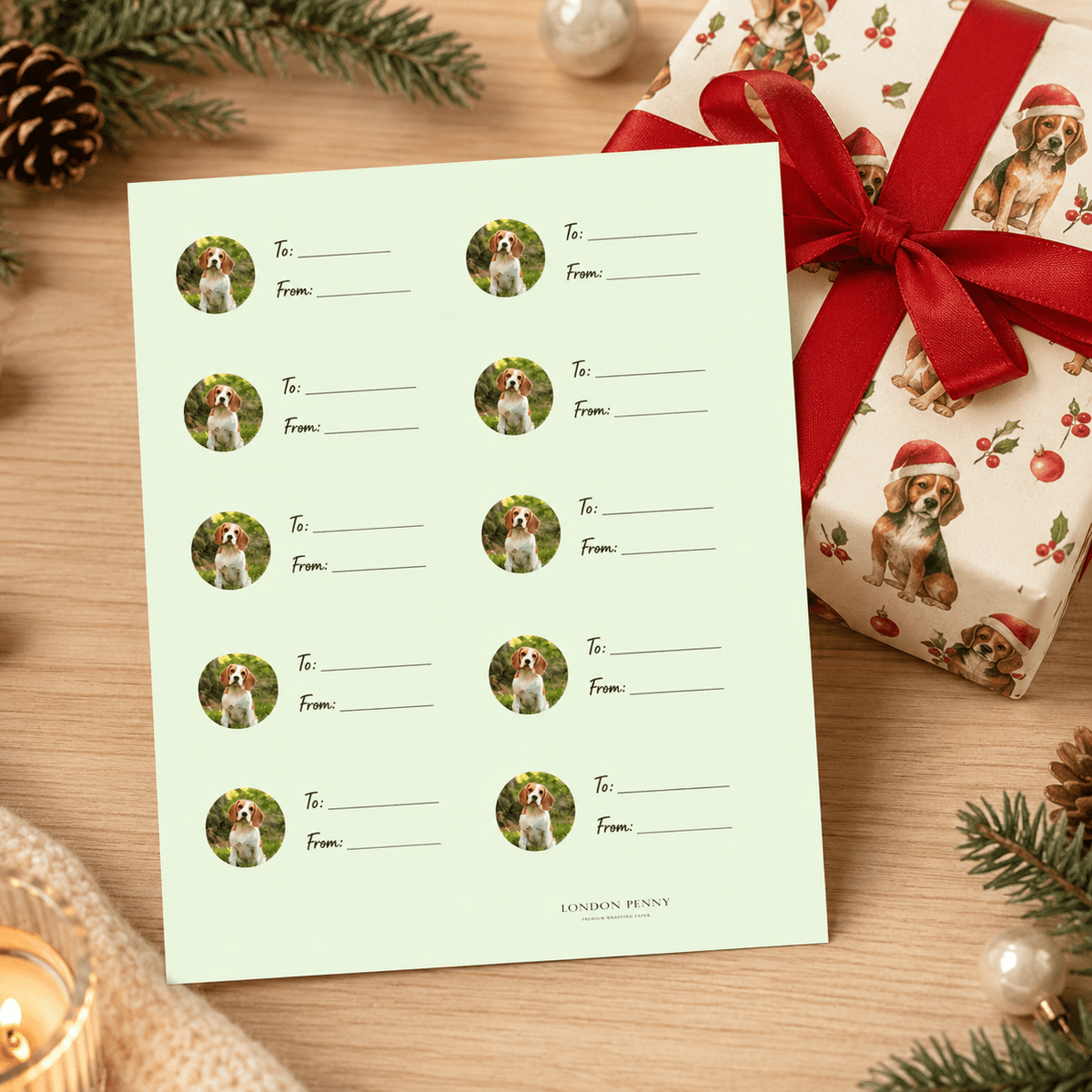 Personalized Simple Circle Gift Tag Sticker Sheet