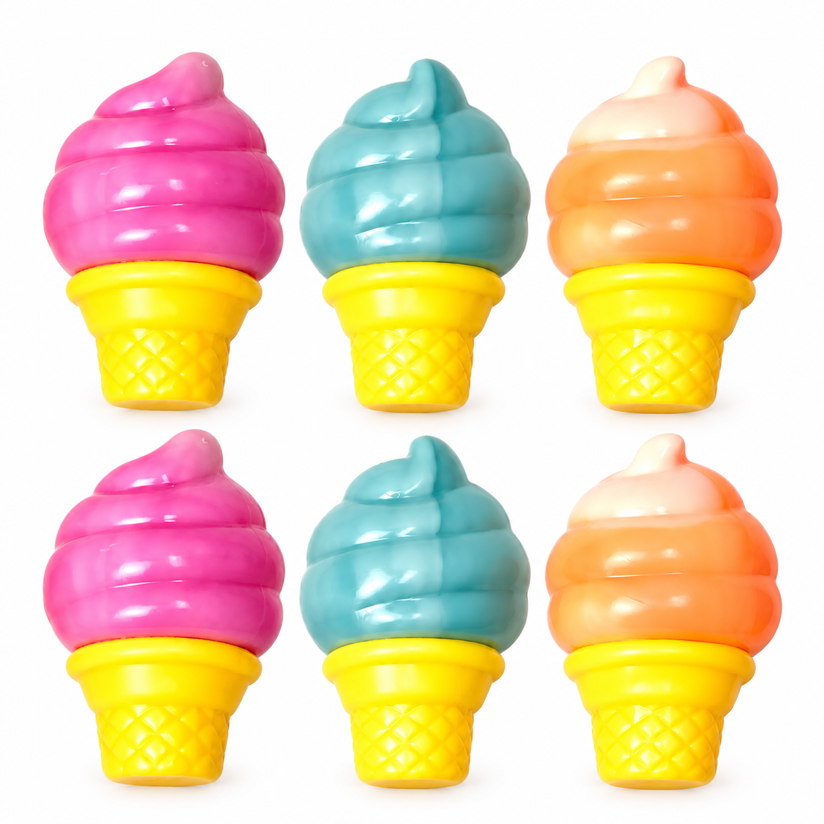 Ice Cream Cone Squishy Sensory Fidget Toys – Individually Boxed – Set Of 3, 6 Or 12