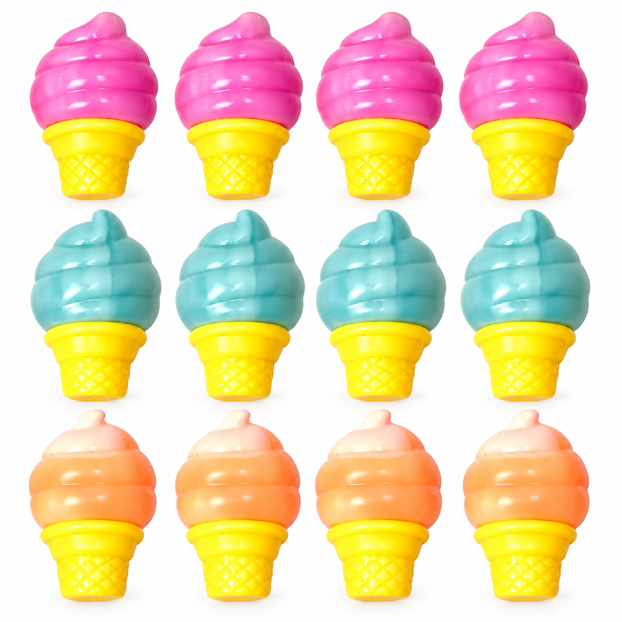 Ice Cream Cone Squishy Sensory Fidget Toys – Individually Boxed – Set Of 3, 6 Or 12