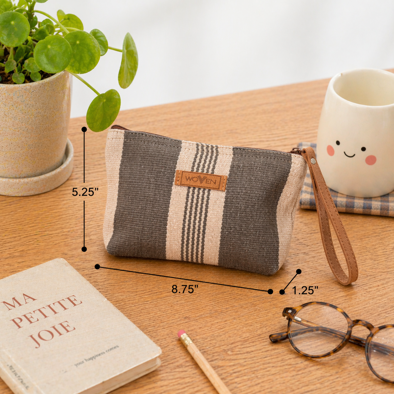 Cosmetic Pouch With Wrist Strap