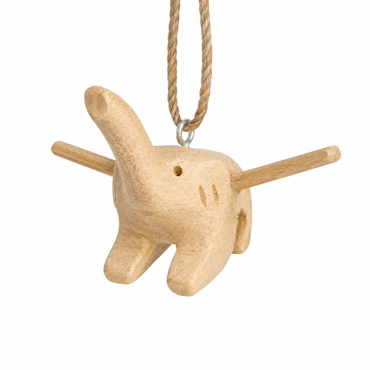 Wooden Flying Elephant Ornament
