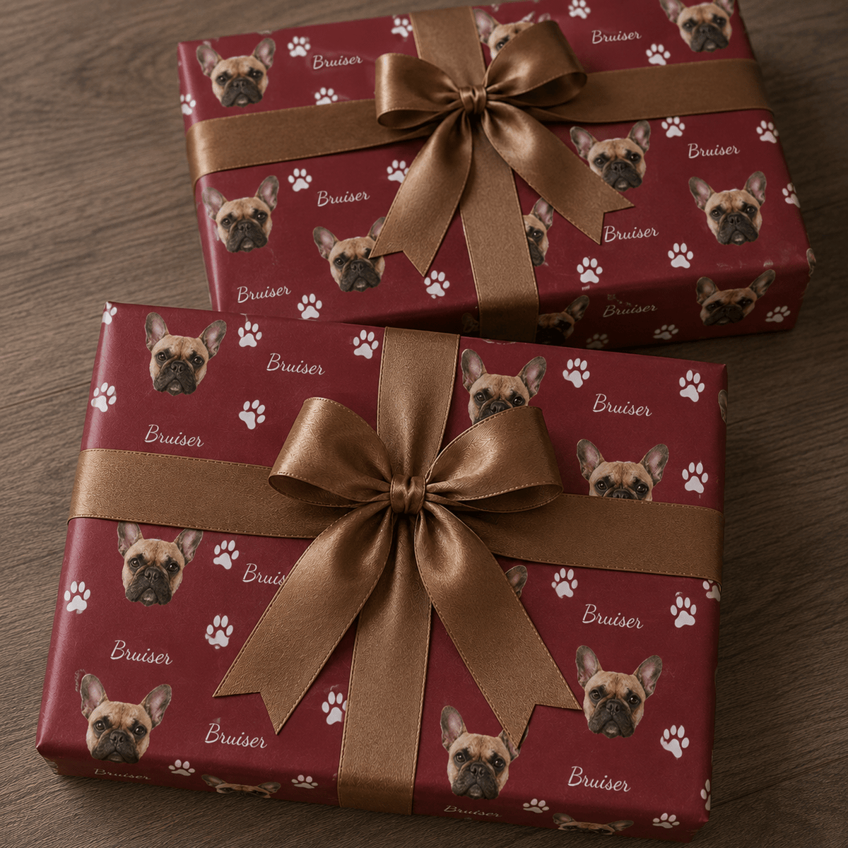 Personalized Dog Paw Print Wrapping Paper | Custom Gift Wrap