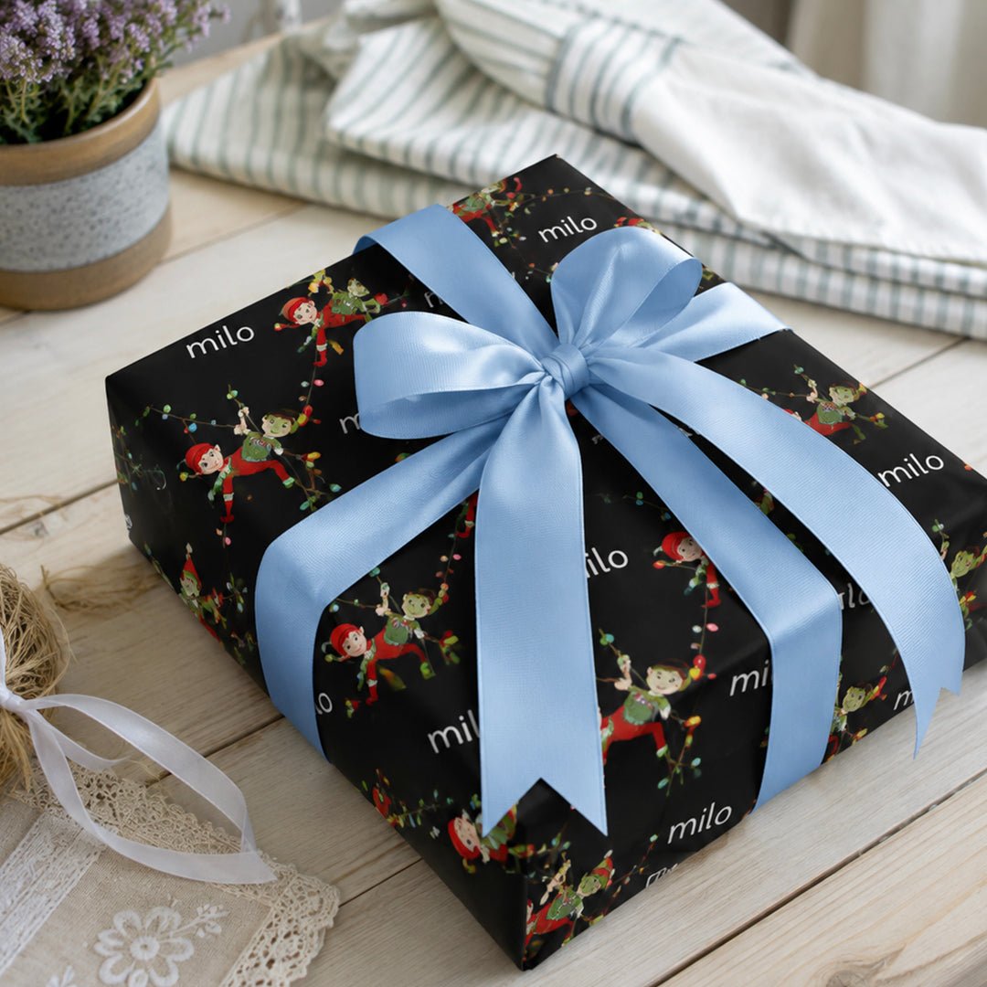 Personalized Elf Wrapping Paper | Custom Gift Wrap