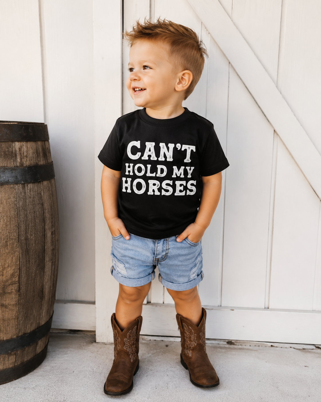 Can't Hold My Horses Kids Tee