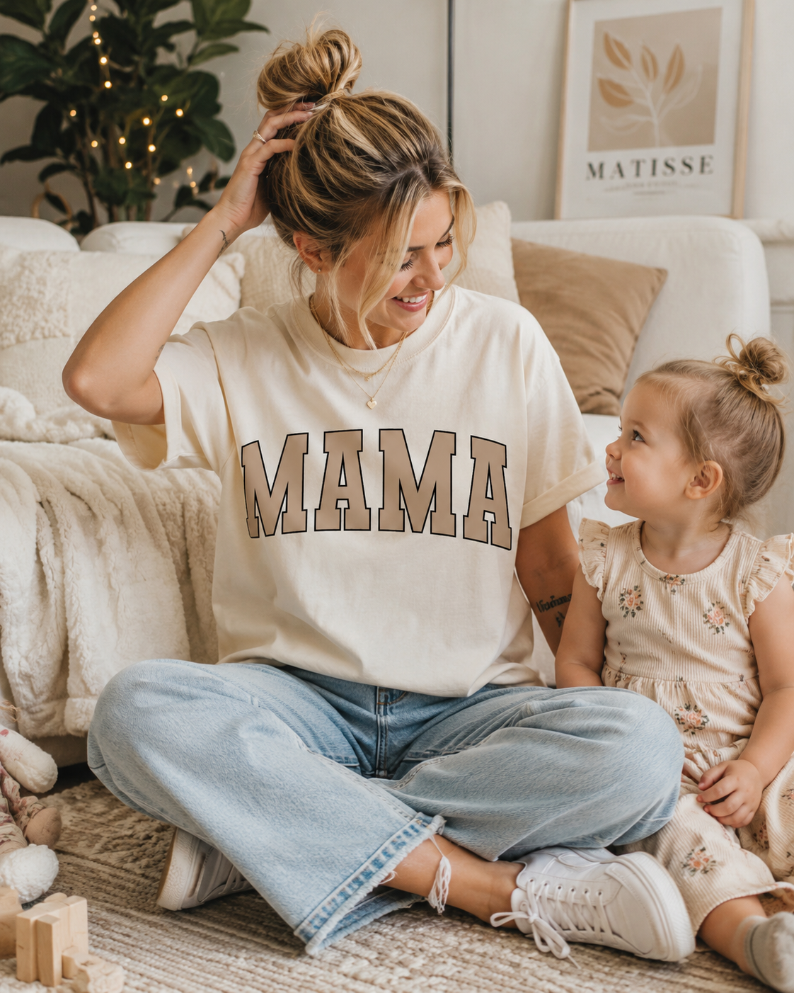 Mama Classic Collegiate Style Varsity Tee