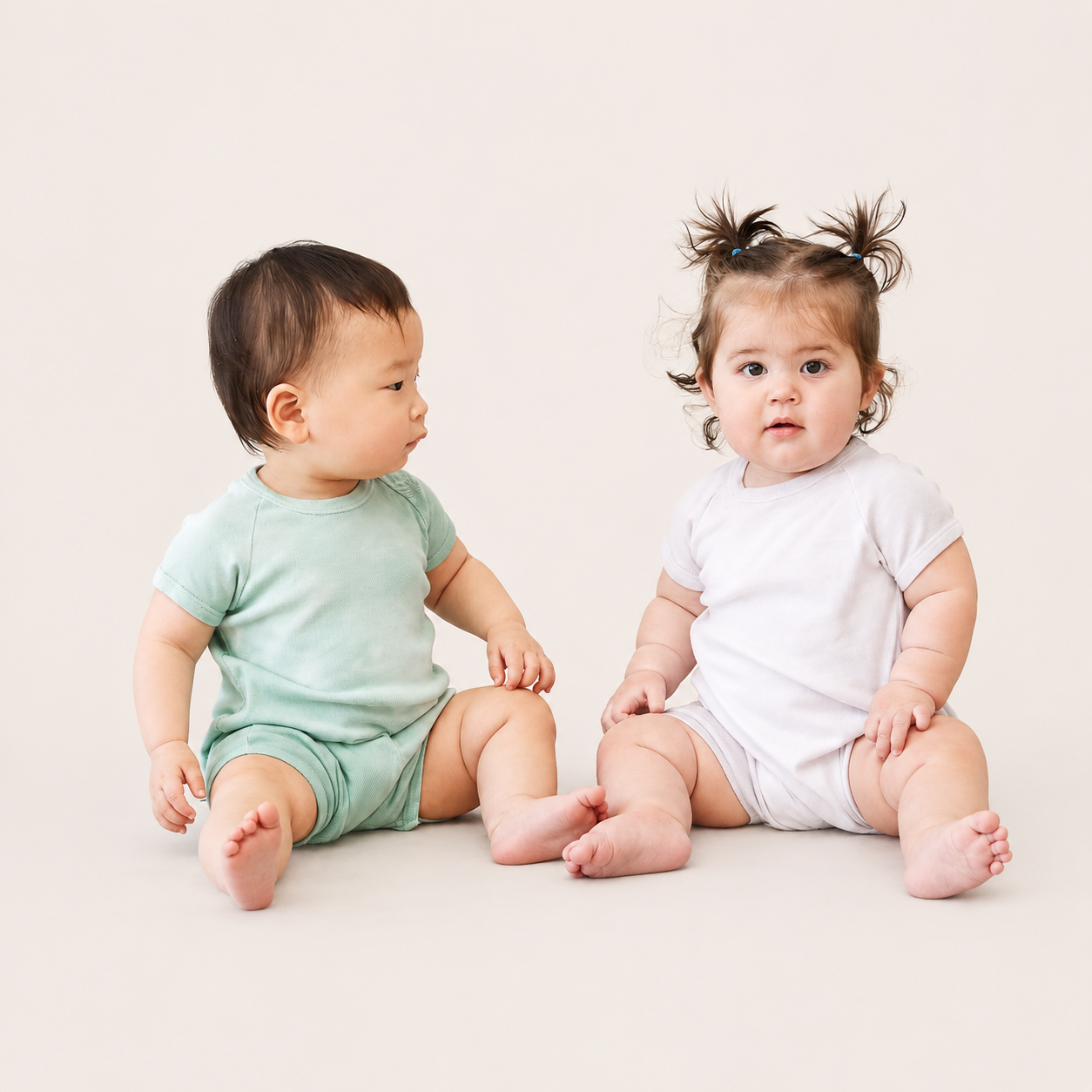 Rib Marble Shortall Onesie