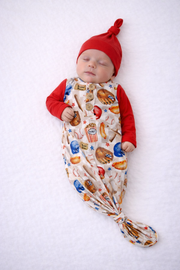 Little Slugger | Bamboo Knot Gown & Hat Set