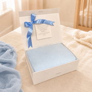 Swaddle Muslin Blanket: Solid Blue, Boy Newborn Gift