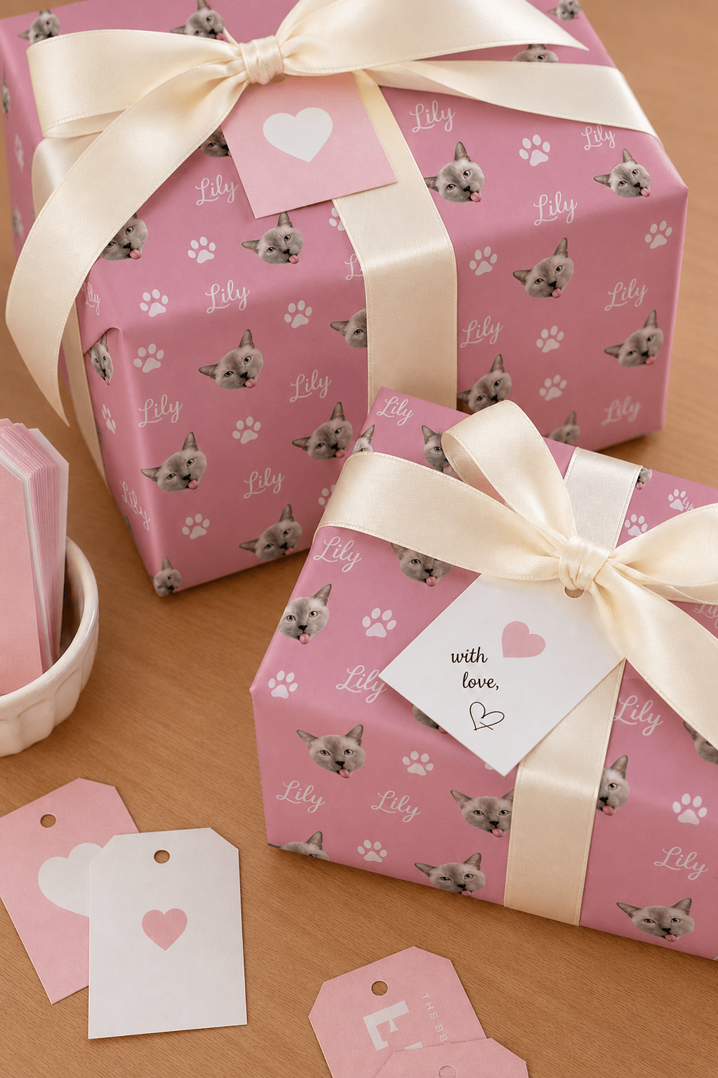Personalized Cat Wrapping Paper | Custom Gift Wrap