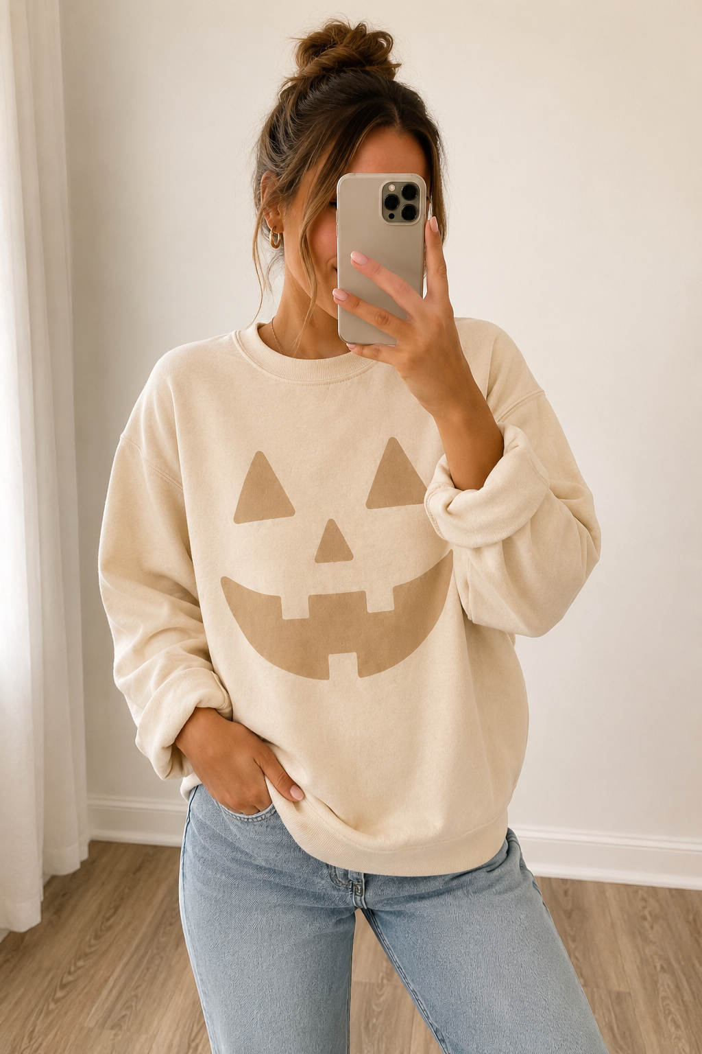 Neutral Jack-o-lantern Pullover