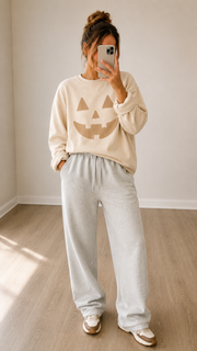 Neutral Jack-o-lantern Pullover