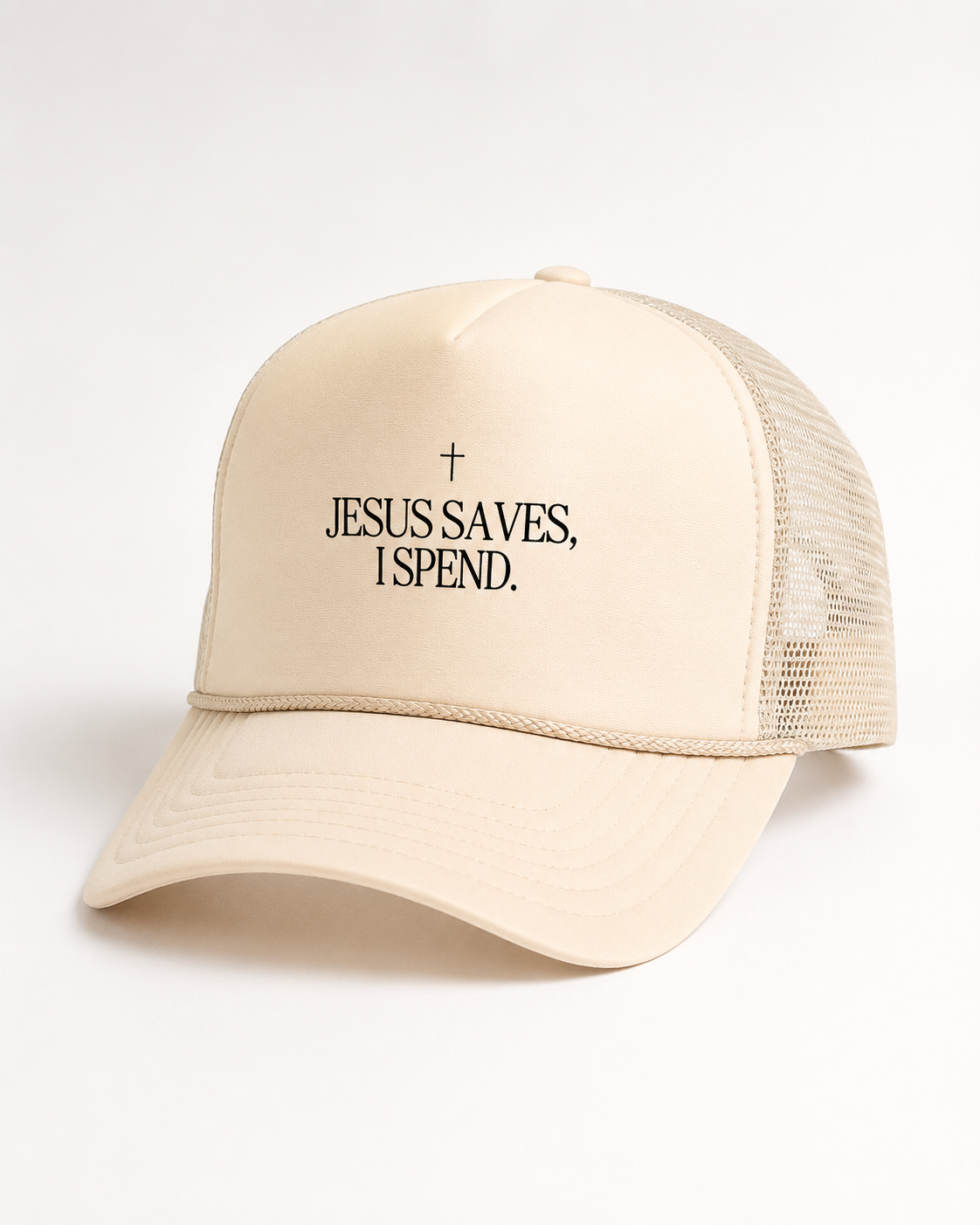 Jesus Saves, I Spend Trucker Hat