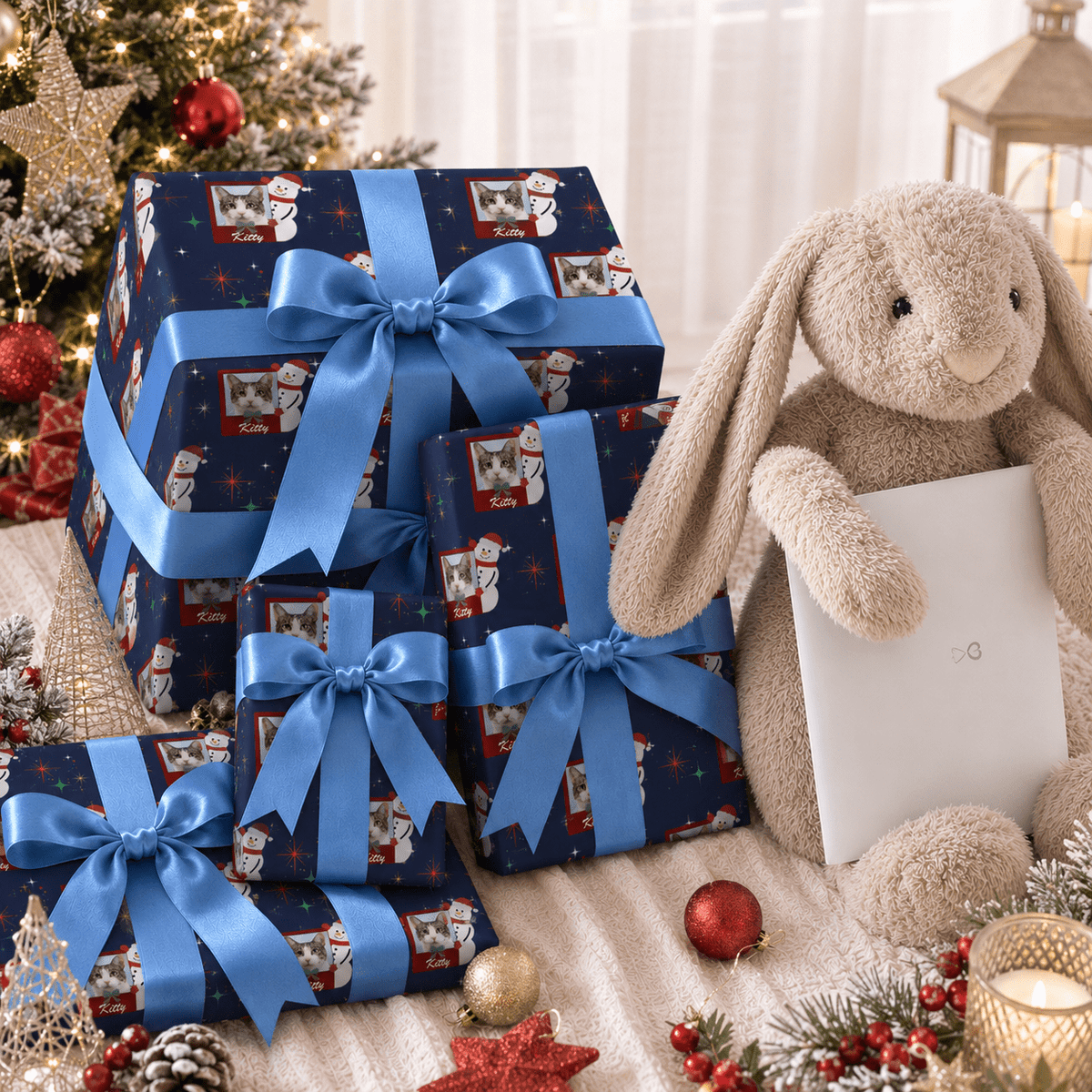 Personalized Snowman Wrapping Paper | Custom Gift Wrap
