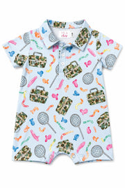 Fishing Snacks Polo Shorty One-piece