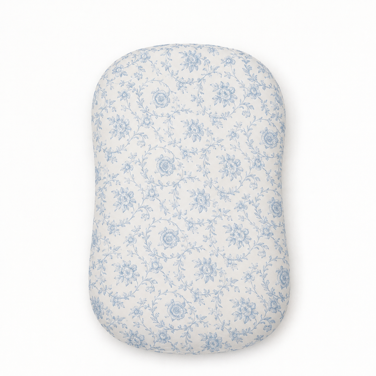 Blue Chinoiserie Ruffle Baby Lounger Cover