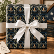 Personalized Modern Service Coordinates Wrapping Paper | Custom Gift Wrap