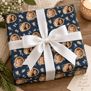 Personalized Vintage Family Photo Album Wrapping Paper | Custom Gift Wrap