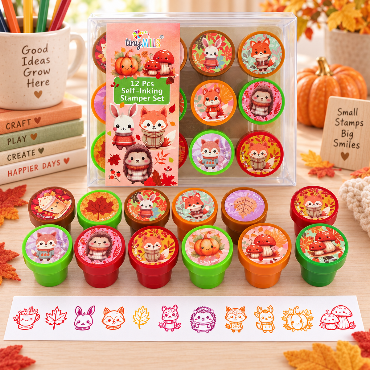 Cozy Autumn Animals Stamp Kit