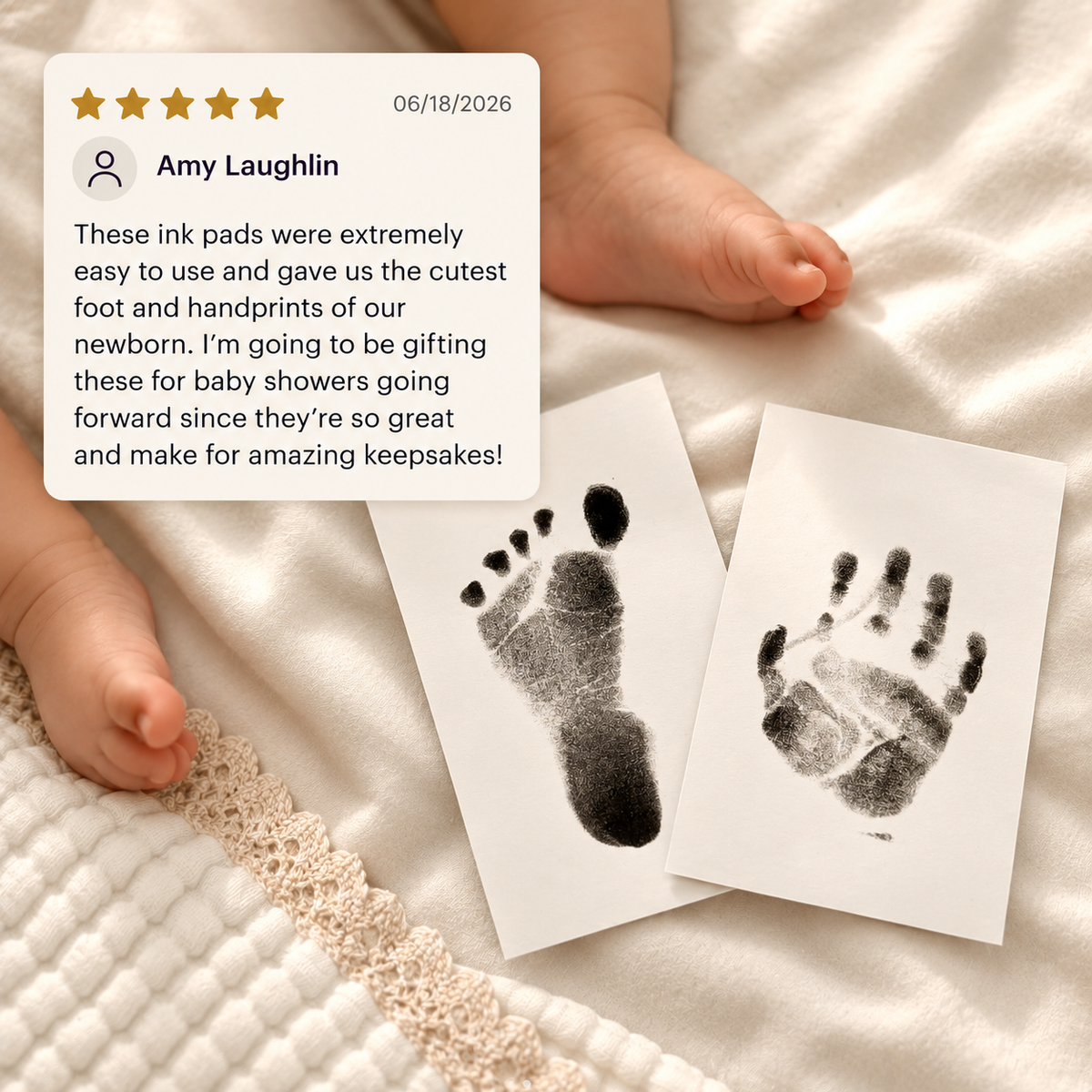 Mess-free Baby Handprint & Footprint Keepsake Kit - 4-pack