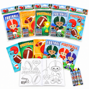 Football Coloring Books With Crayons Party Favors - Set Of 6 Or 12